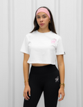 Basic Crop Top White Pink